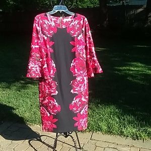 Calvin Klein 3/4 sleeve sheath dress